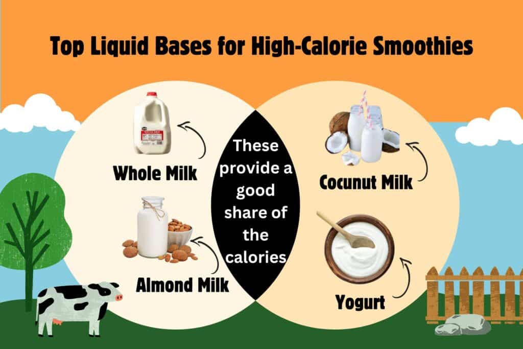 Top Liquid Bases for High-Calorie Smoothies