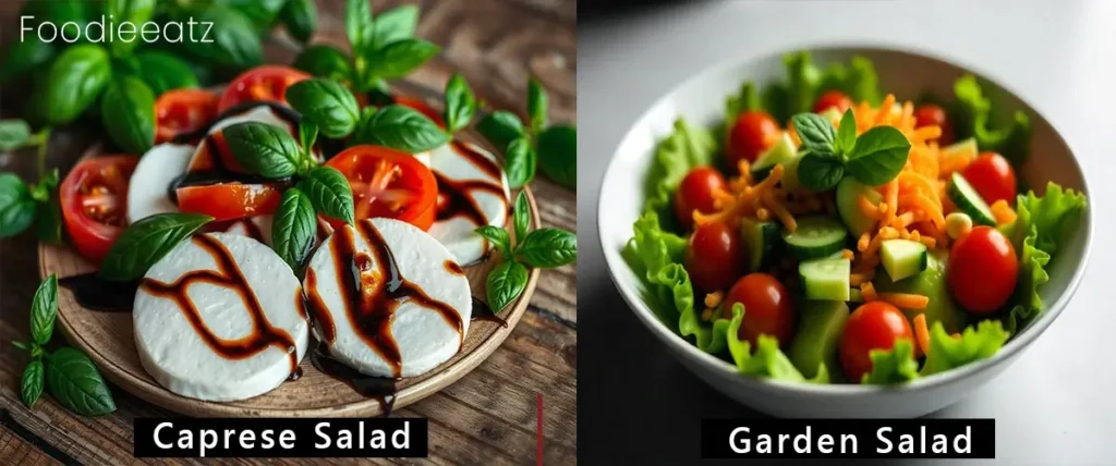 Caprese and Garden Salad